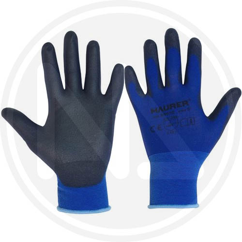 GUANTI POLIURETANO TG.9 NERO-BLU